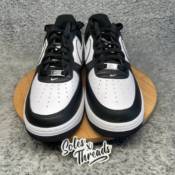 Nike Air Force 1 '07 Men Size 10.5 Black White Sneakers DV0788-001 - Picture 3 of 7